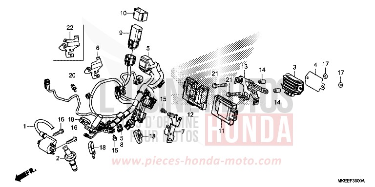 WIRE HARNESS for CRF450R EXTREME RED (R292) from 2020