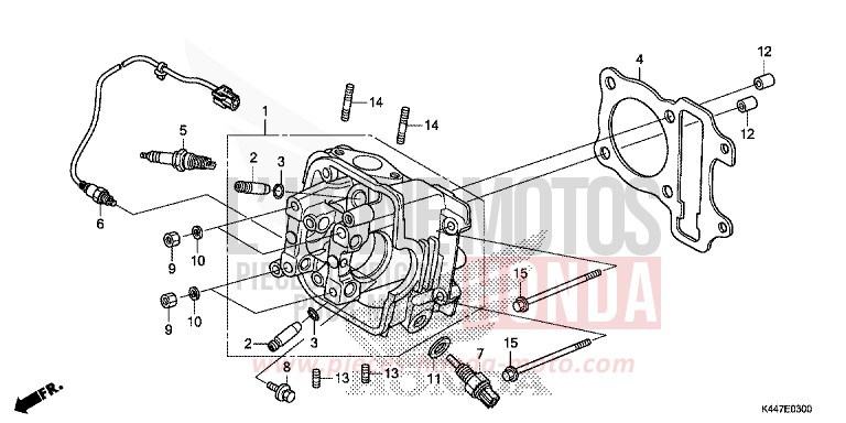 CYLINDER HEAD for NSC110MPD PEARL COOL WHITE (NHA16) from 2019
