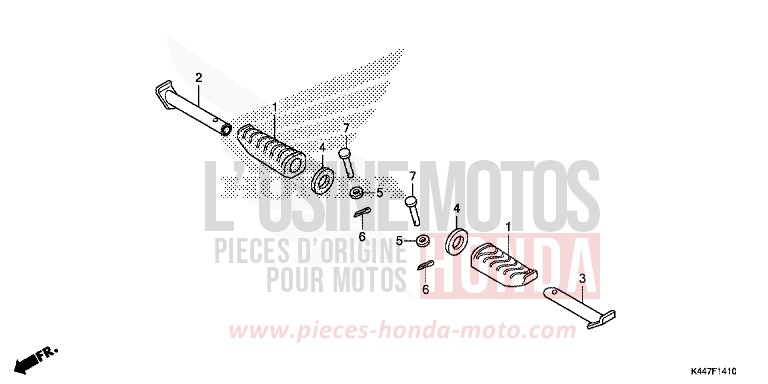 PILLION STEP for NSC110MPD PEARL COOL WHITE (NHA16) from 2019
