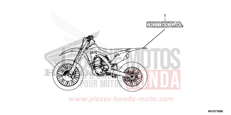 MARK for CRF450R EXTREME RED (R292) from 2020