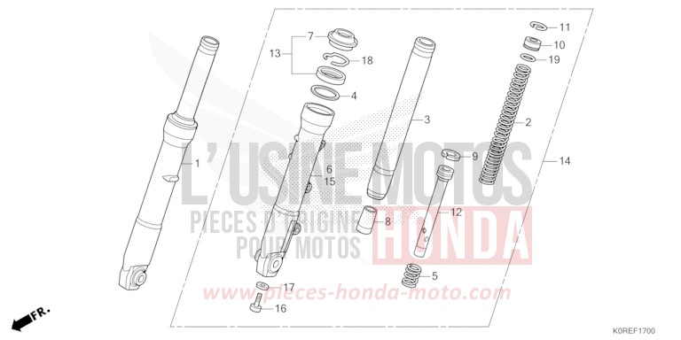 FRONT FORK for SH125 MAT JEANS BLUE METALLIC (PB417) from 2026