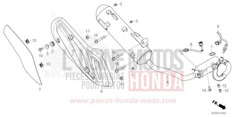 EXHAUST MUFFLER for SH125 MAT JEANS BLUE METALLIC (PB417) from 2026