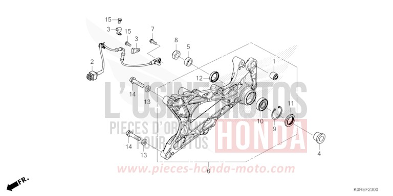 SWINGARM for SH125 MAT LUCENT SILVER METALLIC (NHC09) from 2026