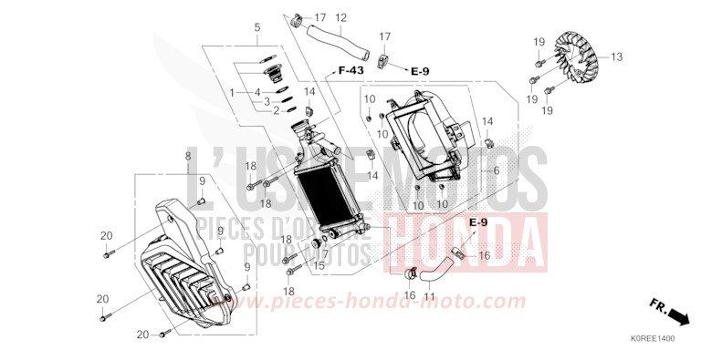 RADIATOR for SH125 PEARL COOL WHITE (NHA16) from 2026