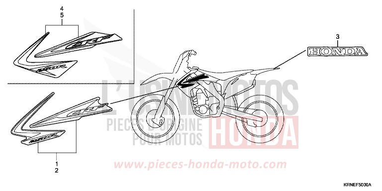 MARK for CRF250R EXTREME RED (R292) from 2011