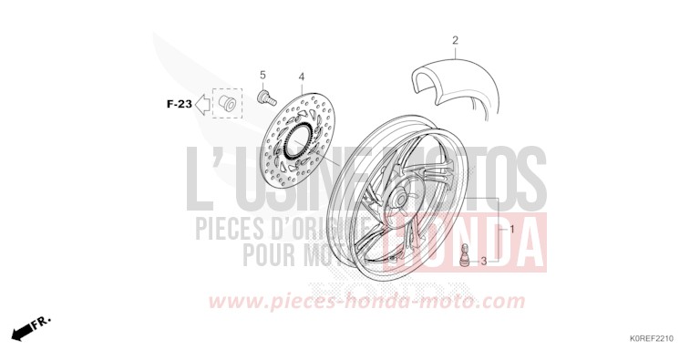 REAR WHEEL for SH125 PEARL COOL WHITE (NHA16) from 2026