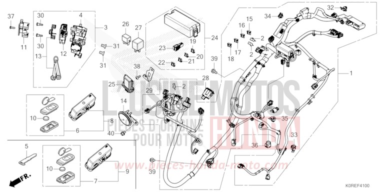 WIRE HARNESS for SH125 PEARL COOL WHITE (NHA16) from 2026