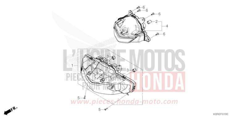 HEADLIGHT for SH125 PEARL NIGHTSTAR BLACK (NHA84) from 2026
