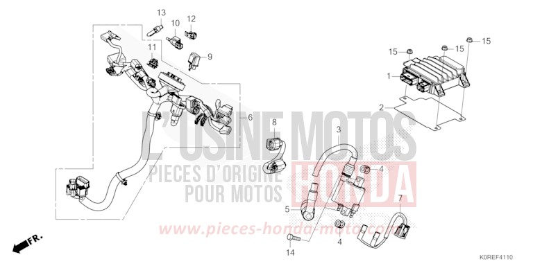 SUB HARNESS/IGNITION COIL for SH125 PEARL NIGHTSTAR BLACK (NHA84) from 2026