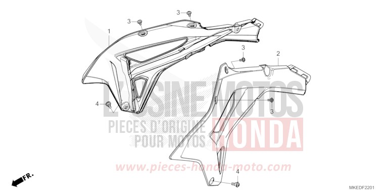 RADIATOR SHROUD (CRF450RX) for CRF450R EXTREME RED (R292) from 2021