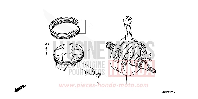 CRANKSHAFT for CRF250R EXTREME RED (R292) from 2012