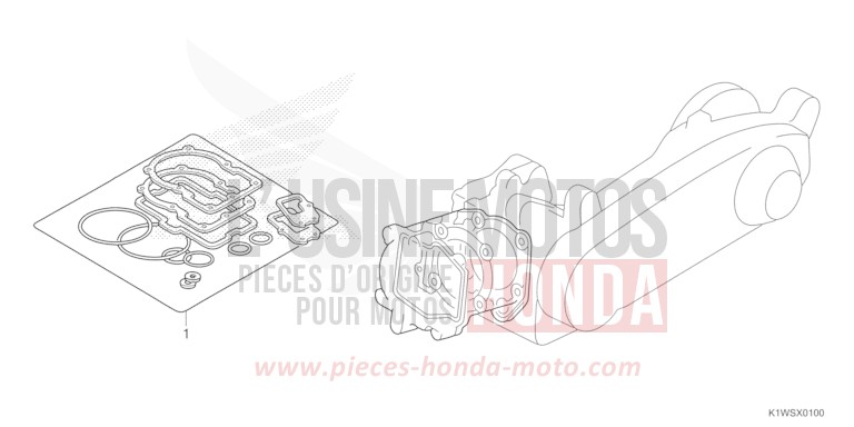 GASKET KIT A for SH350i BLACK (NH1) from 2026