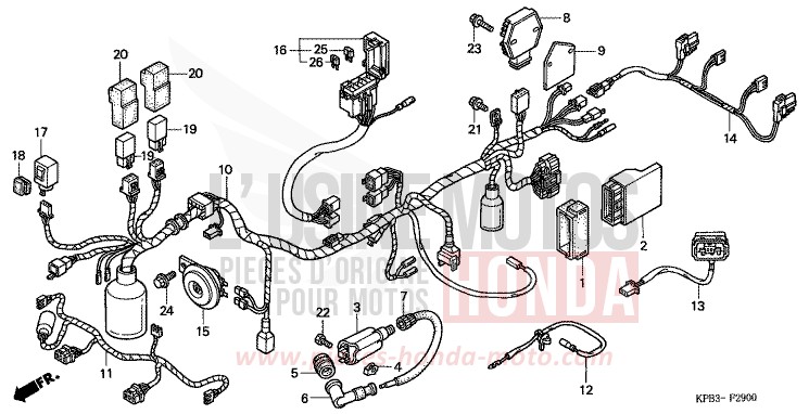 WIRE HARNESS (NSS2501) for JAZZ ACCURATE SILVER METALLIC (NH146) from 2001