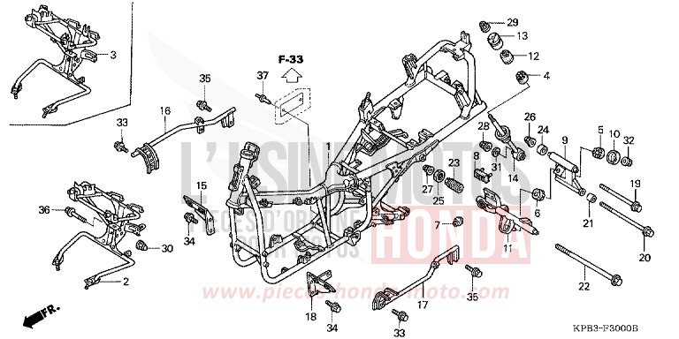 FRAME BODY for JAZZ ACCURATE SILVER METALLIC (NH146) from 2001