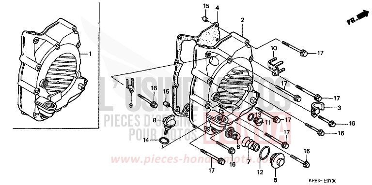 RIGHT CRANKCASE COVER for JAZZ CANDY GLORY RED-U (R101) from 2001