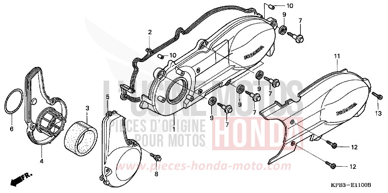 LEFT CRANKCASE COVER for JAZZ CANDY GLORY RED-U (R101) from 2001