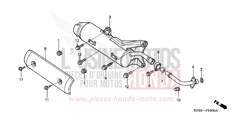 EXHAUST MUFFLER for JAZZ LAPIS BLUE METALLIIC (PB257) from 2001