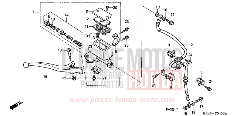 FR. BRAKE MASTER CYLINDER (NSS2501/2) for JAZZ PURE BLACK (NH237) from 2001