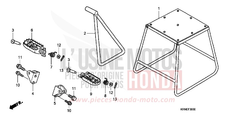 STAND/STEP for CRF250R EXTREME RED (R292) from 2012
