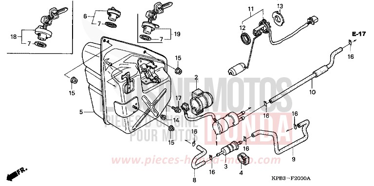 FUEL TANK for JAZZ PURE BLACK (NH237) from 2001