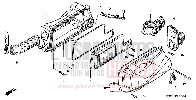 AIR CLEANER for JAZZ PURE BLACK (NH237) from 2001