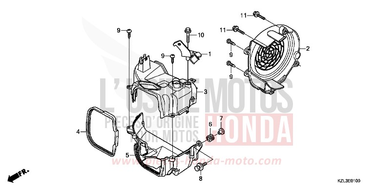 SHROUD/FAN COVER for NSC110MPD BOSS GRAY METALLIC (NHA21) from 2012