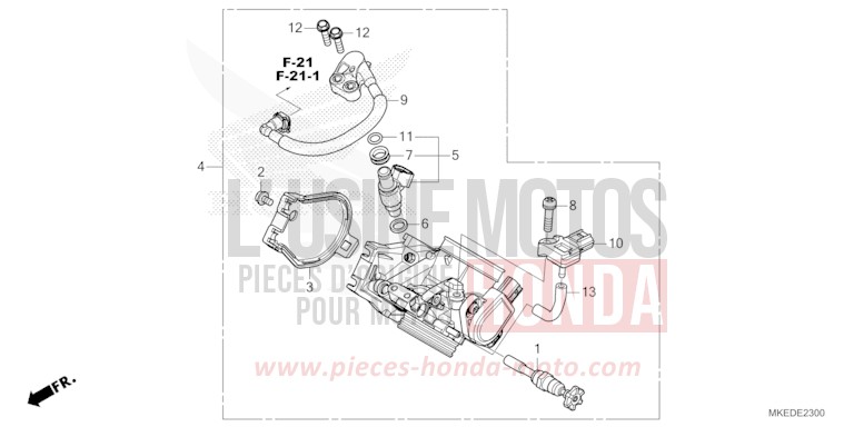 CORPO FARFALLATO per CRF450R EXTREME RED (R292) del 2022