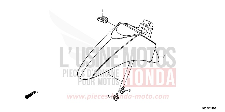 FRONT FENDER for NSC110MPD CANDY LUCID RED (R264) from 2012