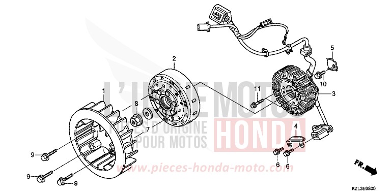 GENERATOR for NSC110MPD PEARL PROCYON BLACK (NHA06) from 2012