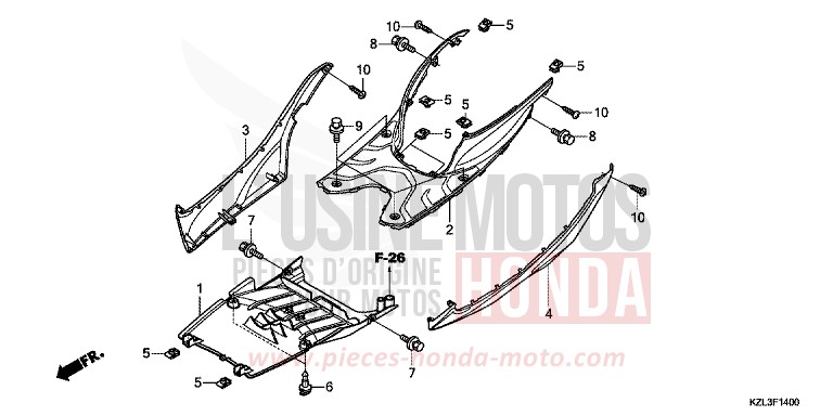FLOOR STEP for NSC110MPD PEARL PROCYON BLACK (NHA06) from 2012