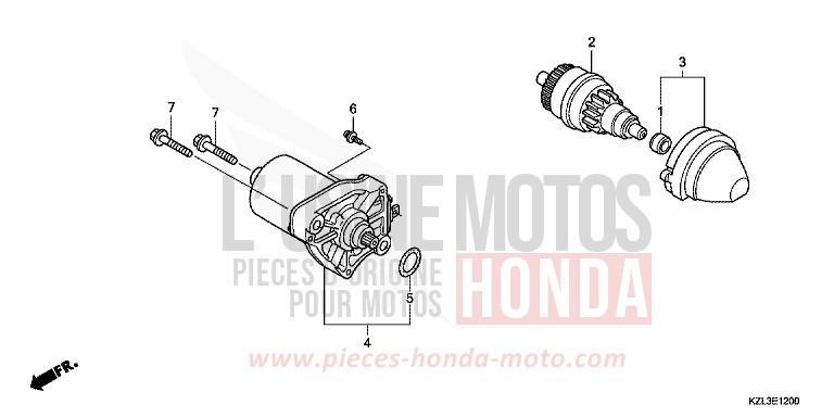 STARTING MOTOR (1) for NSC110MPD PEARL WHITE (NHA20) from 2012