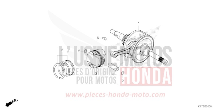 CRANKSHAFT/PISTON for PCX MAT DIM GRAY METALLIC (NHC34) from 2025