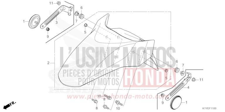 FRONT FENDER for PCX MAT GALAXY BLACK METALLIC (NHA76) from 2025
