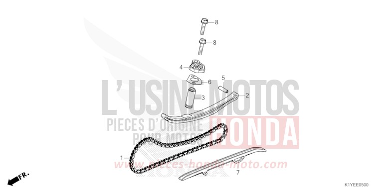 CAM CHAIN/TENSIONER for PCX MAT METEORIC RED METALLIC (R406) from 2025