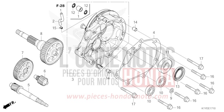 TRANSMISSION for PCX MAT METEORIC RED METALLIC (R406) from 2025