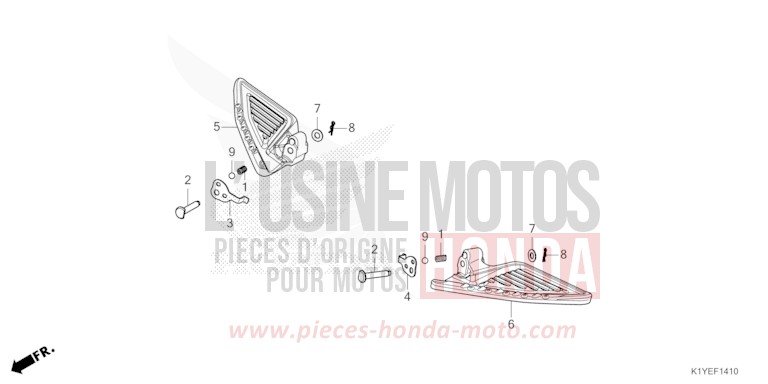 PILLION STEP for PCX MAT METEORIC RED METALLIC (R406) from 2025