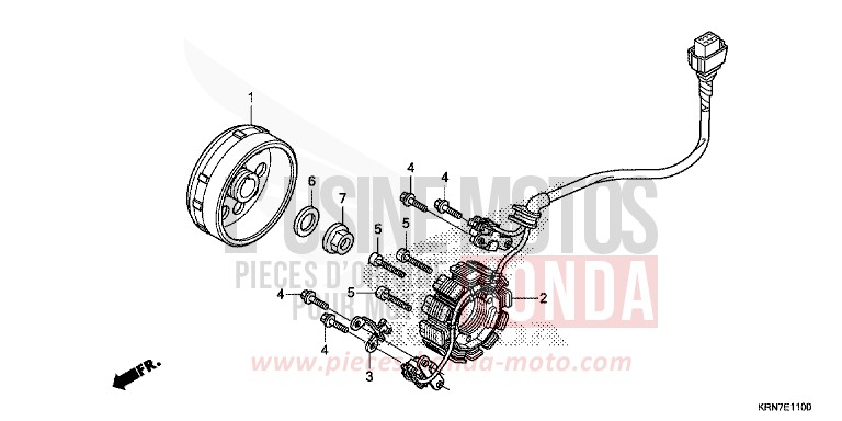GENERATORE per CRF250R EXTREME RED (R292) del 2014