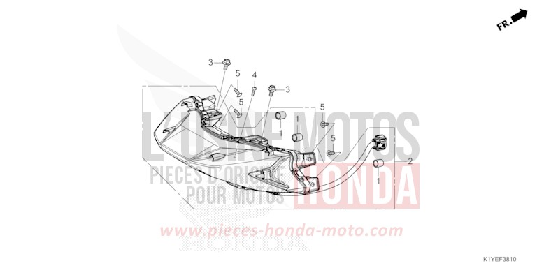REAR COMBINATION LIGHT for PCX MAT METEORIC RED METALLIC (R406) from 2025