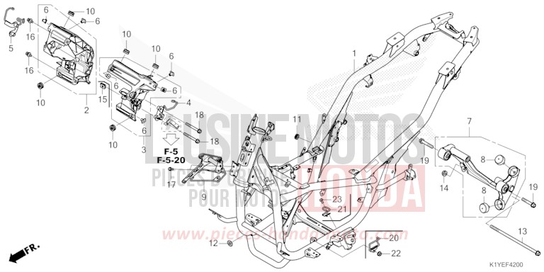 FRAME BODY for PCX MAT METEORIC RED METALLIC (R406) from 2025