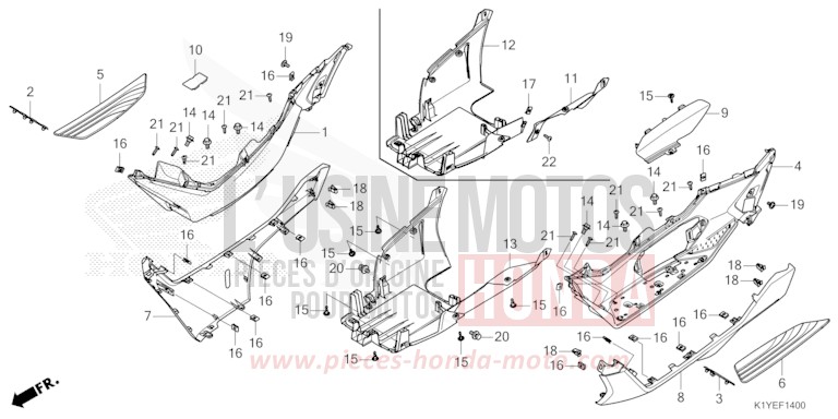 FLOOR STEP for PCX PEARL DARK ASH BLUE 2 (PB426) from 2025