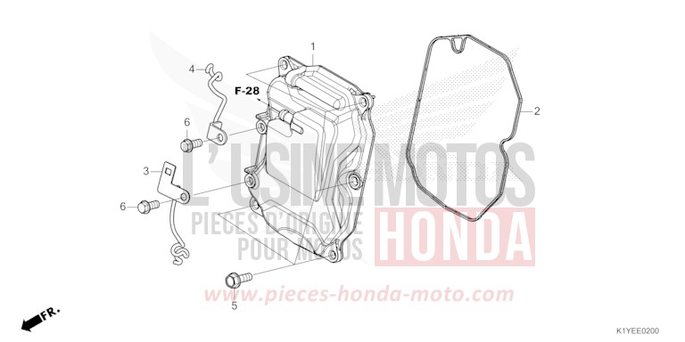 CYLINDER HEAD COVER for PCX PEARL SNOWFLAKE WHITE (NHD01) from 2025