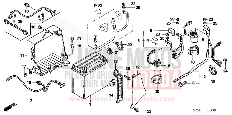 BATTERIE for Goldwing BILLET SILVER METALLIC (NHA27) from 2006