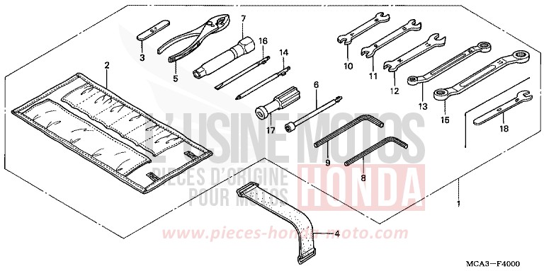 WERKZEUGE for Goldwing BILLET SILVER METALLIC (NHA27) from 2006