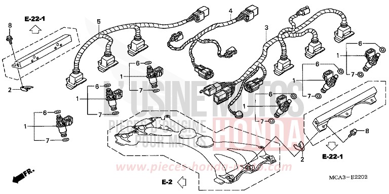 INJECTOR for Goldwing CABERNET RED METALLIC (R303B) from 2006