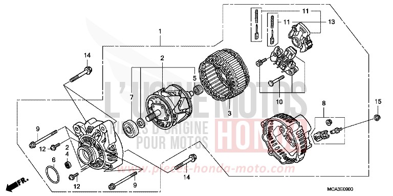 GENERATOR for Goldwing BLACK-Z (NH1ZB) from 2006