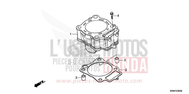 CYLINDER for CRF250R EXTREME RED (R292) from 2015