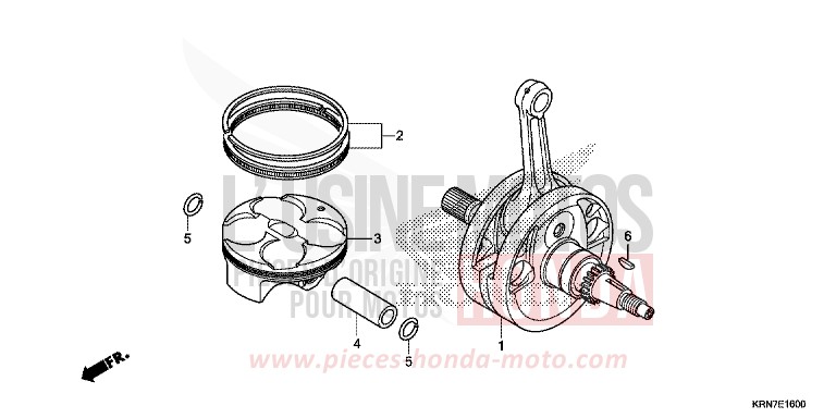 CRANKSHAFT/PISTON for CRF250R EXTREME RED (R292) from 2015
