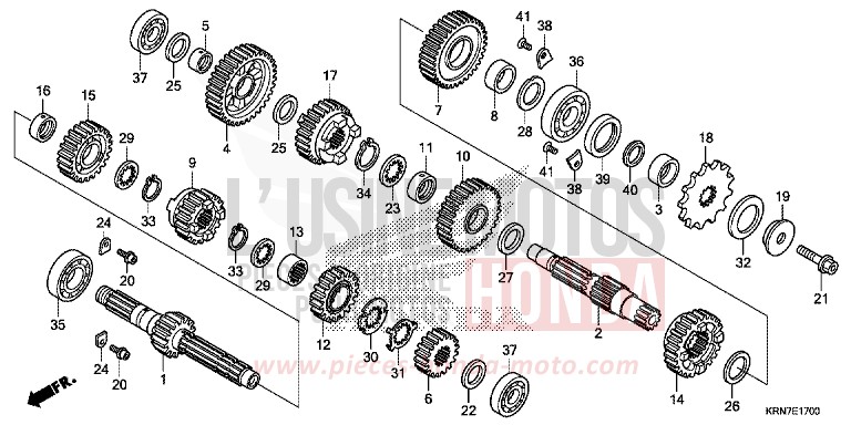 TRANSMISSION for CRF250R EXTREME RED (R292) from 2015