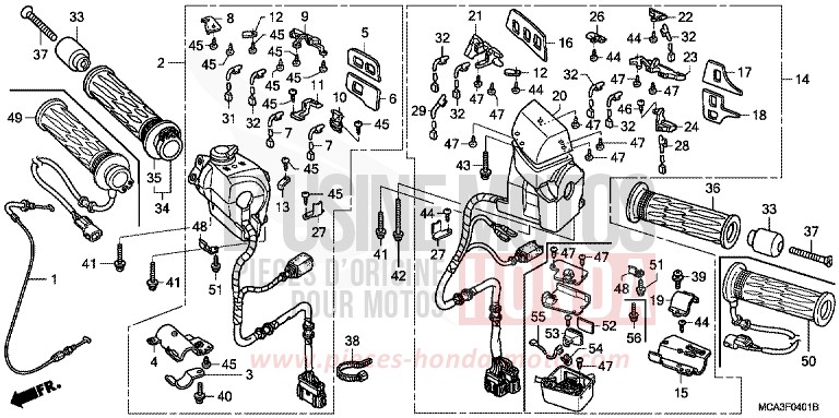 HANDLE SWITCH (GL1800A4/A5) (GL18006/7/8) for Goldwing BLACK-Z (NH1ZB) from 2007
