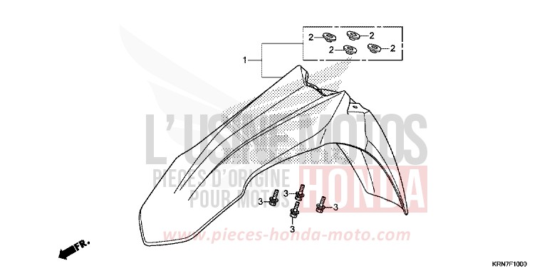 PARAFANGO ANTERIORE per CRF250R EXTREME RED (R292) del 2015